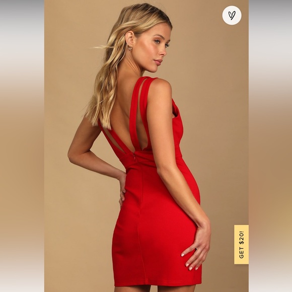 Lulu’s Red Bodycon Mini Dress - Picture 4 of 4